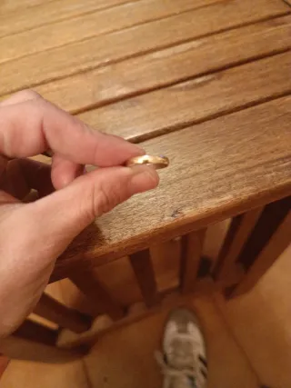 Anillo de oro 9k Talla 11 de mujer Va grabado