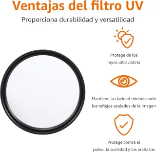 Amazon Basics - 58 mm Filtro de Protección UV Circular