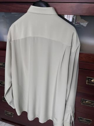 Camisa seda Leo Salvatore verde