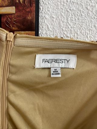 Vestido de fiesta lentejuelas dorado