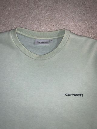 Sudadera Carhartt verde celeste básica