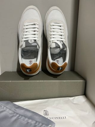 Sneakers Brunello Cucinelli Taglia 44 Beige/Bianco