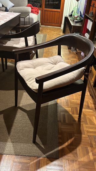 OFERTA 6 Sillas de comedor de madera acacia