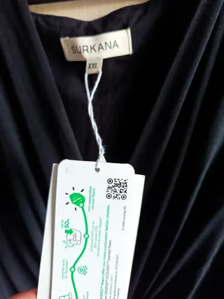 Vestido largo negro nuevo Surkana