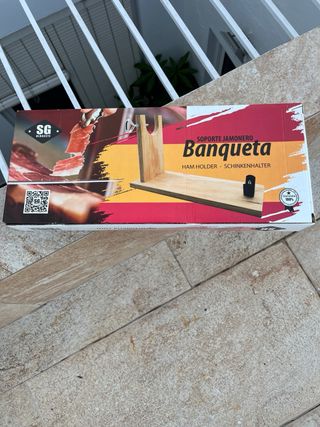 Soporte Jamonero Banqueta Madera