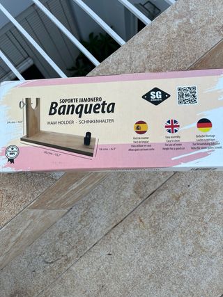 Soporte Jamonero Banqueta Madera