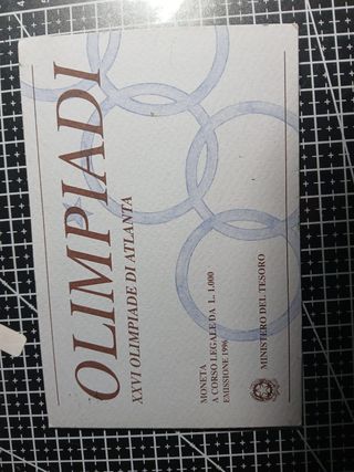 Moneta 1000 Lire argento Olimpiadi Atlanta 1996