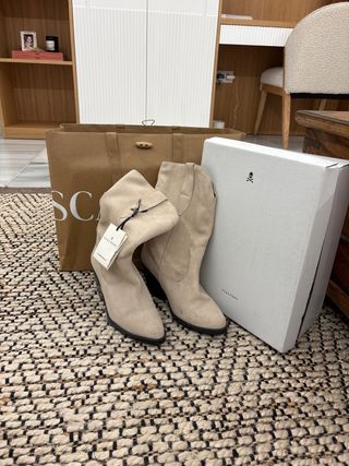Botas Scalpers Beige Talla 36 Nuevas