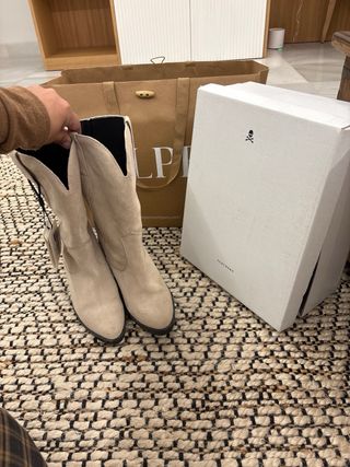 Botas Scalpers Beige Talla 36 Nuevas