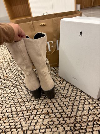 Botas Scalpers Beige Talla 36 Nuevas