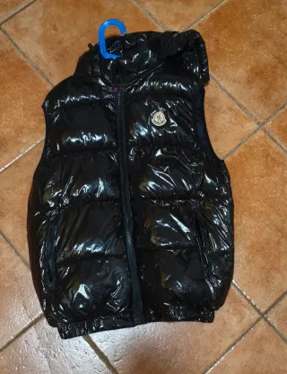 Gilet Moncler nero lucido