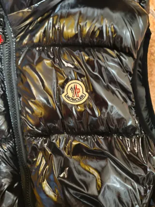 Gilet Moncler nero lucido
