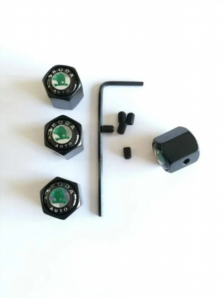 TAPONES VALVULAS SKODA NEGROS ANTIRROBO
