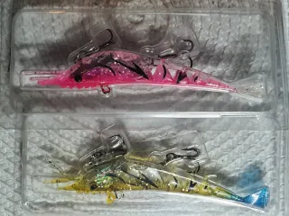 Iscas Camarão Lubina Rosa e Amarelo