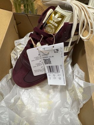 Adidas Samba OG Granate Dorado Talla 42.5