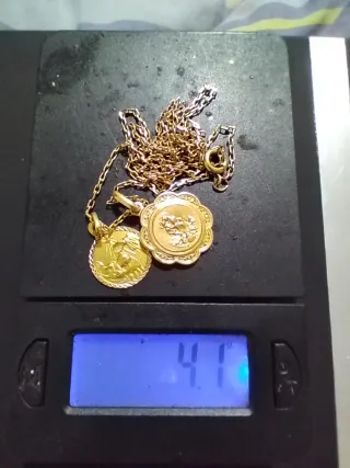 Collar y 2 Colgantes De oro 18k