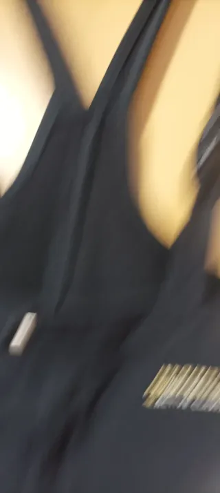 Pantalón de esquí negro con tirantes