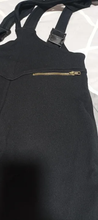 Pantalón de esquí negro con tirantes