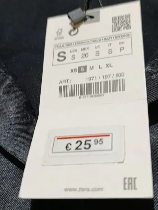 Camisa Zara negra talla S