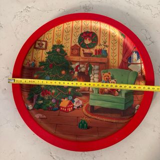 Set 3 piatti decorativi natalizi vintage