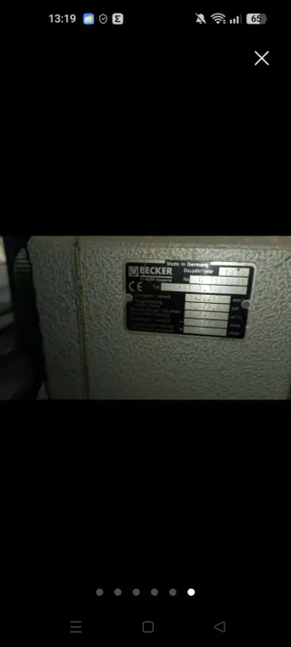 Bomba de vacío Becker