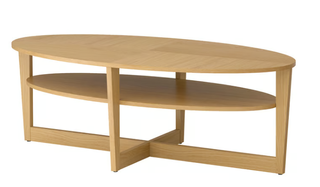 Mesa de centro IKEA VEJMON madera ovalada