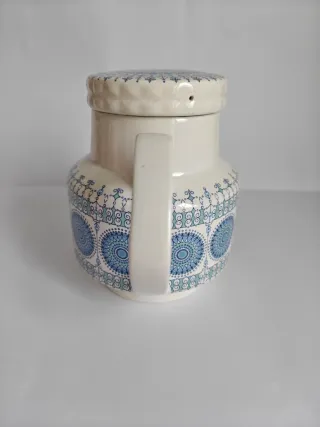 Tetera vintage Pontesa azul y blanco