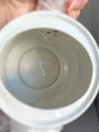 Tetera vintage Pontesa azul y blanco