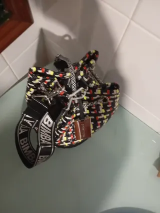 Bolso Bimba y Lola tejido multicolor