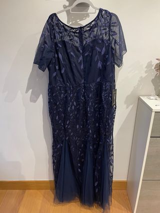 Vestido de fiesta azul con lentejuelas 3-4 XL