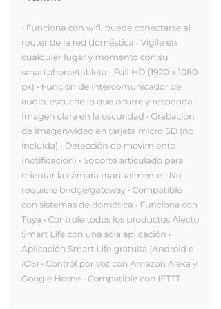 Cámara WiFi Visión Nocturna Full HD