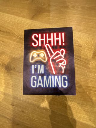 Póster Gaming Neón SHHH I'M GAMING