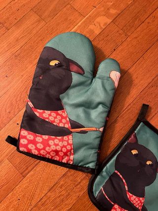 Presina e Guanto Cucina Gatto Divertente Gift Idea