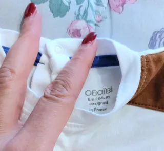 T-Shirt neonato, maniche lunghe, "Obaïbi" (6 Mesi)