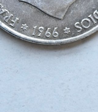 100 PESETAS 1966 ESTRELLA 64 MONEDA PLATA FRANCO