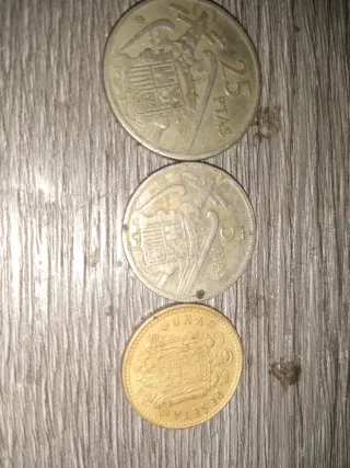 Lote 3 monedas Franco