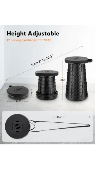 Taburete Plegable Idomio Negro