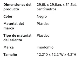 Taburete Plegable Idomio Negro