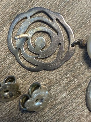 Pendientes Tous Flor Perla Plata