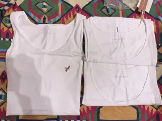 3 Camisetas Tirantes Algodón Pier One Blancas