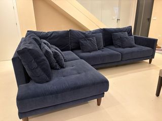 Sofá rinconera azul marino 3,10m