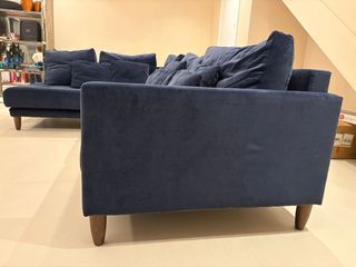 Sofá rinconera azul marino 3,10m