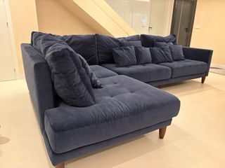 Sofá rinconera azul marino 3,10m