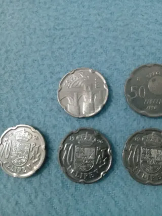 Lote 5 monedas antiguas