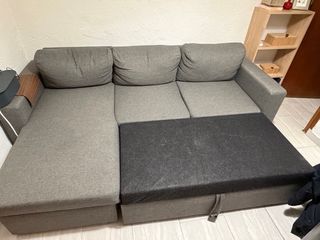 Sofá Cama Gris Tela