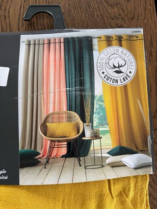 Cortinado Mostarda 100% Algodão 135x240