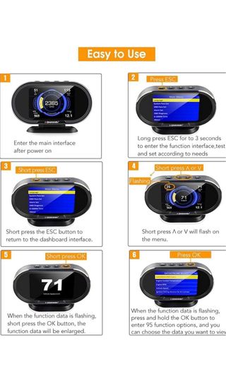 KONNWEI KW206 OBD2 Pantalla Digital