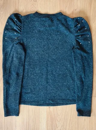 Jersey gris mangas abullonadas