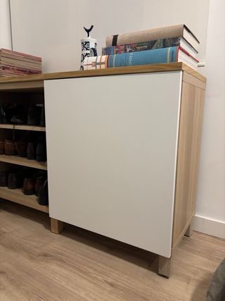 Mueble Salón BESTA Ikea Madera Blanca