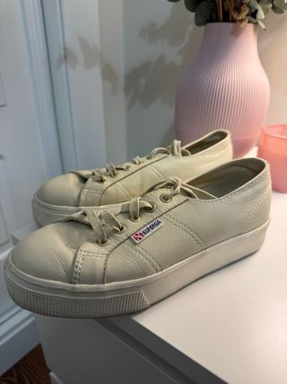 Zapatillas Superga Mujer Talla 38 Beige